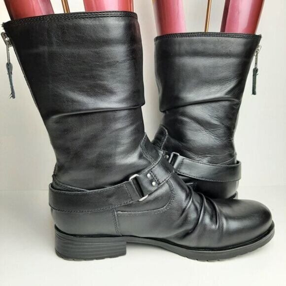 Blondo Black Leather Combat Boots - Picture 10 of 13